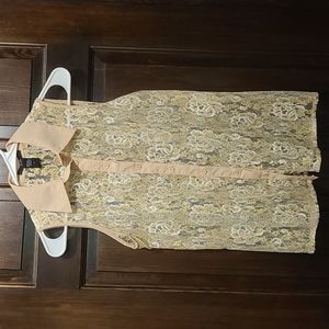 Rain, neutral tank with lace and gold